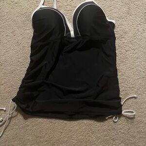 Chic Black and White One Piece Swimsuit